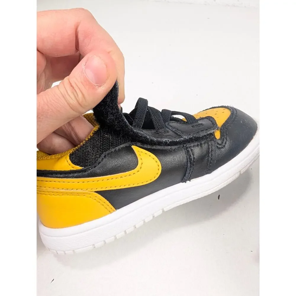 Nike Air Jordan 1 Toddler 8 Low ALT Black Yellow Ochre' Sneakers